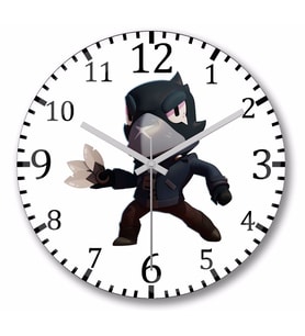 Brawl Stars Crow    Duvar  Saati Bombeli Gercek Cam