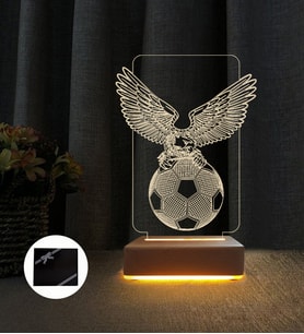 3d Gece Lambası Beşiktaşlılara Hediye Kartal Futbol Topu Tasarımlı Masa Lambası
