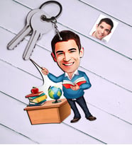 BK Gift Kişiye Özel Bay Öğretmen Karikatür Anahtarlık  4