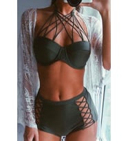 Angelsin Haki Yeşil Yüksek Bel Bikini Altı