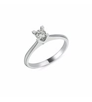 0,56Ct Pırlanta Tektaş Yüzük - 18K (Beyaz)