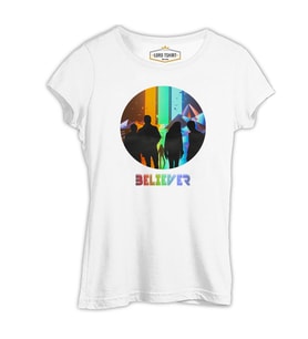 Imagine Dragons - Believer Beyaz Kadın Tshirt