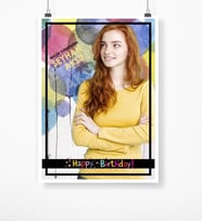 BK Gift Kişiye Özel Doğum Günü Kanvas Kumaş Afiş Poster 50 X 70 Cm 1