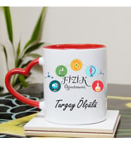 Fizik Öğretmeni Kupa Bardağı Kalpli