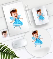 BK Gift Kişiye Özel Çocuk Balerin Karikatürlü Defter Kalem Kupa Mouse Pad Seti (Model 1)