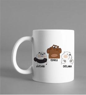 We Bare Bears Kupası Kişiye Özel