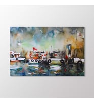 Arty Tablo Suluboya Tekneler Tablo (Karışık)