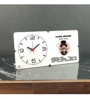 Makine Mühendisi Ahşap Masa Saati 004