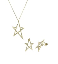 Yıldız Gümüş Set İnlove Gümüş Set Takım (Sarı)