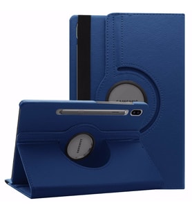 Microsonic Samsung Galaxy Tab S7 T870 Kılıf 360 Rotating Stand Deri Lacivert