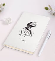 BK Gift Kişiye Özel Atatürk Temalı Beyaz Defter ve Kalem Hediye Seti-17
