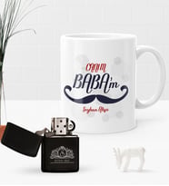 BK Gift Kişiye Özel Canım Babam Benzinli Çakmak ve Kupa Seti-10 (Model 1)