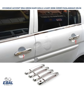Hyundai Accent Era Krom Kapı Kolu 4 Kapı 2005 Üzeri P. Çelik