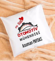 Mesajlı Otomotiv Mühendisi Tasarımlı Kişiye Özel Hediye Otomotiv Mühendisi Yastık