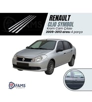 Renault Clio 3 Symbol Krom Cam Çıtası 4 prç. 2009-2013 P. Çelik