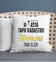 Harita Tapu Kadastro Öğretmeni Yastık