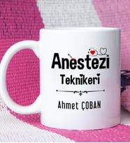 Anestezi Teknikeri Tasarımlı Kişiye Özel Anestezi Teknikeri Kupa Bardak