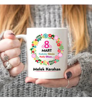 8 Mart Dünya Kadınlar Gününe Özel Kupa Bardak (Beyaz)