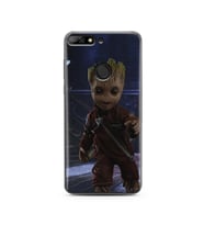 Baby Groot Tasarım Süper Şeffaf Silikon Telefon Kılıfı Huawei Y7 2018