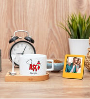 Aşçı Fincan ve Turuncu Mini Fotoğraf Çerçevesi