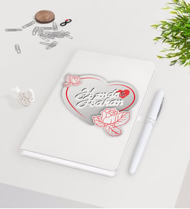 BK Gift Kişiye Özel Sevgililer Günü Beyaz Defter Kalem Seti-19