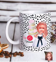 BK Gift Kişiye Özel Kız Çocuk Yaş Karikatürlü Beyaz Kupa Bardak-20