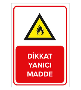 MIGNATIS - Dikkat Yanıcı Madde Levhası - Sac Malzeme 50x70cm