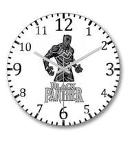 Pantera Negra Panther Duvar Saati Bombeli Gercek Cam