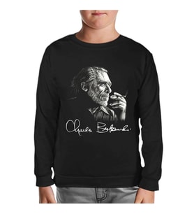 Charles Bukowski Siyah Çocuk Sweatshirt