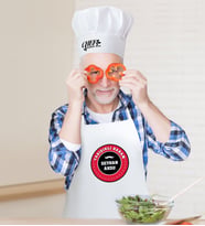 BK Gift Kişiye Özel Yakışıklı Babam Erkek Mutfak Önlüğü ve Aşçı Şapkası Seti-1 (Beyaz)