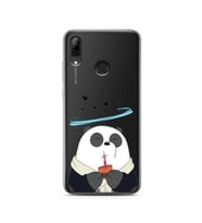 Panda Tasarımlı Süper Şeffaf Silikon Telefon Kılıfı Huawei P Smart (2019)