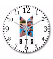 Bts Albüm Duvar Saati Bombeli Gercek Cam