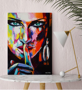 BK Gift Kişiye Özel Modern Soyut Kanvas Tablo 30x50cm 11