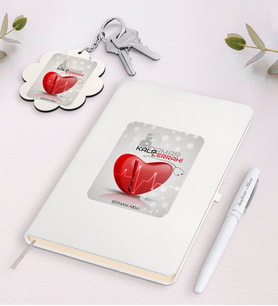 BK Gift Kişiye Özel Kalp Damar Cerrahi Beyaz Defter Kalem Ve Anahtarlık Hediye Seti-2 (Model 1)