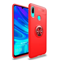 Microsonic Huawei Y7 2019 Kılıf Kickstand Ring Holder Kırmızı