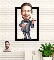 Kişiye Özel Patron Hediye Karikatür Ahşap Tablo