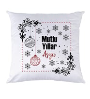 Biresimden Yeni Yılın Kutlu Olsun Yılbaşı Hediyesi Kişiye Özel İsimli Yastık