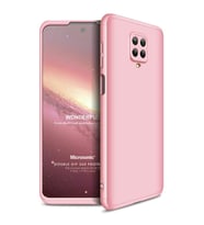 Microsonic Xiaomi Redmi Note 9 Pro Max Kılıf Double Dip 360 Protective Rose Gold