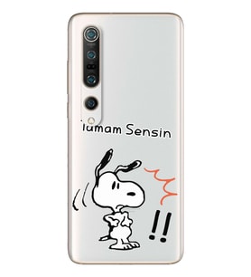 Snoopy Tasarımlı Süper Şeffaf Silikon Telefon Kılıfı Xiomai Mi10- Mi 10 Pro