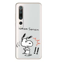 Snoopy Tasarımlı Süper Şeffaf Silikon Telefon Kılıfı Xiomai Mi10- Mi 10 Pro