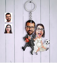 BK Gift Kişiye Özel Sevgililer Karikatür Anahtarlık  15