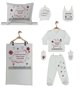 Pia Baby Gl 1951-06 İsme Özel Yastık Battaniye Zıbın Set