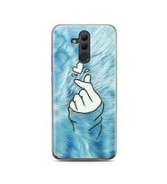 Parmak Tasarım Süper Şeffaf Silikon Telefon Kılıfı Huawei Mate 20 Lite 