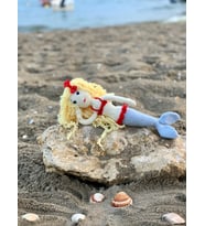 Amigurumi Oyun Arkadaşı Deniz Kızı (Krem)