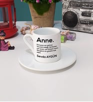 Anneler Günü Hediyesi İsme Özel Anne Türk Kahvesi Fincanı