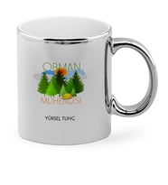 BK Gift Kişiye Özel Mesleki Orman Mühendisi Krom Kupa Bardak  1