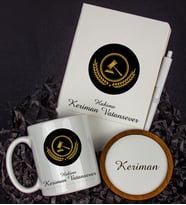 Kişiye Özel Hakime Tasarım Defter Kalem Kupa Ve Bardak Altlığı Hediye Seti 81409