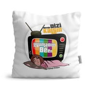 BK Gift Kişiye Özel Dizi Kalsın Tasarımlı Beyaz  Yastık  1