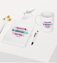 BK Gift Kişiye Özel Öğretmenler Gününüz Kutlu Olsun Temalı Beyaz Defter Kalem Kupa Seti - 4