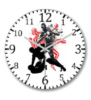 Mma Mixed Martial Arts Duvar Saati Bombeli Gercek Cam